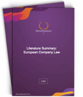 Literature Summary - European Company Law