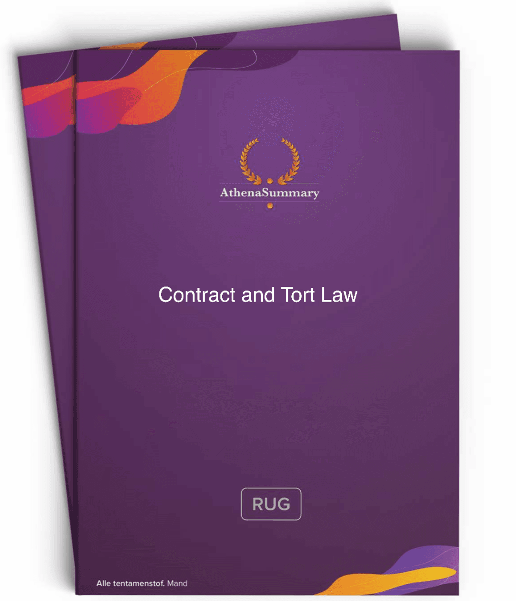 Literature Summary: Contract and Tort Law