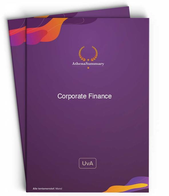 Literature Summary: Corporate Finance EBE 23/24