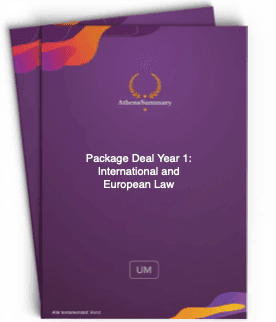 Package Deal Year 1: International and European Law