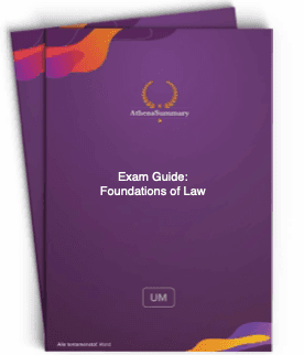 Exam Guide - Foundations of Law