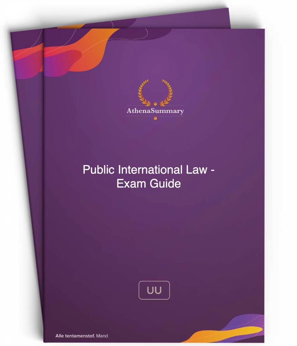 Exam Guide - Public International Law