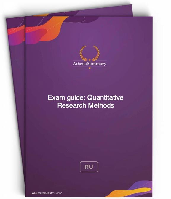 Exam guide: Quantitative Research Methods