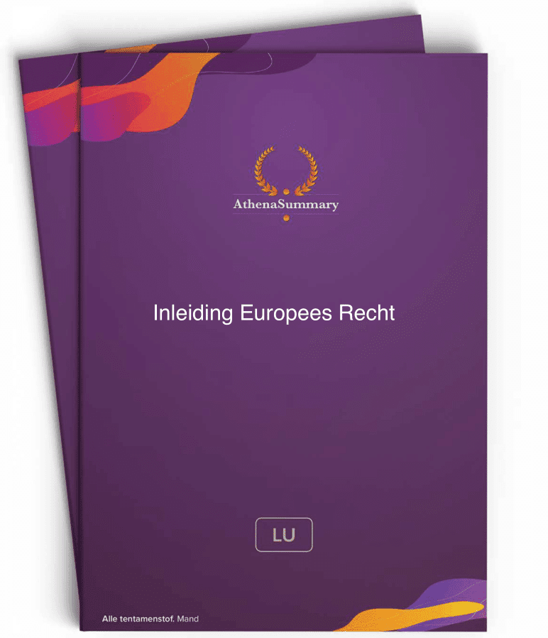 Inleiding Europees recht 