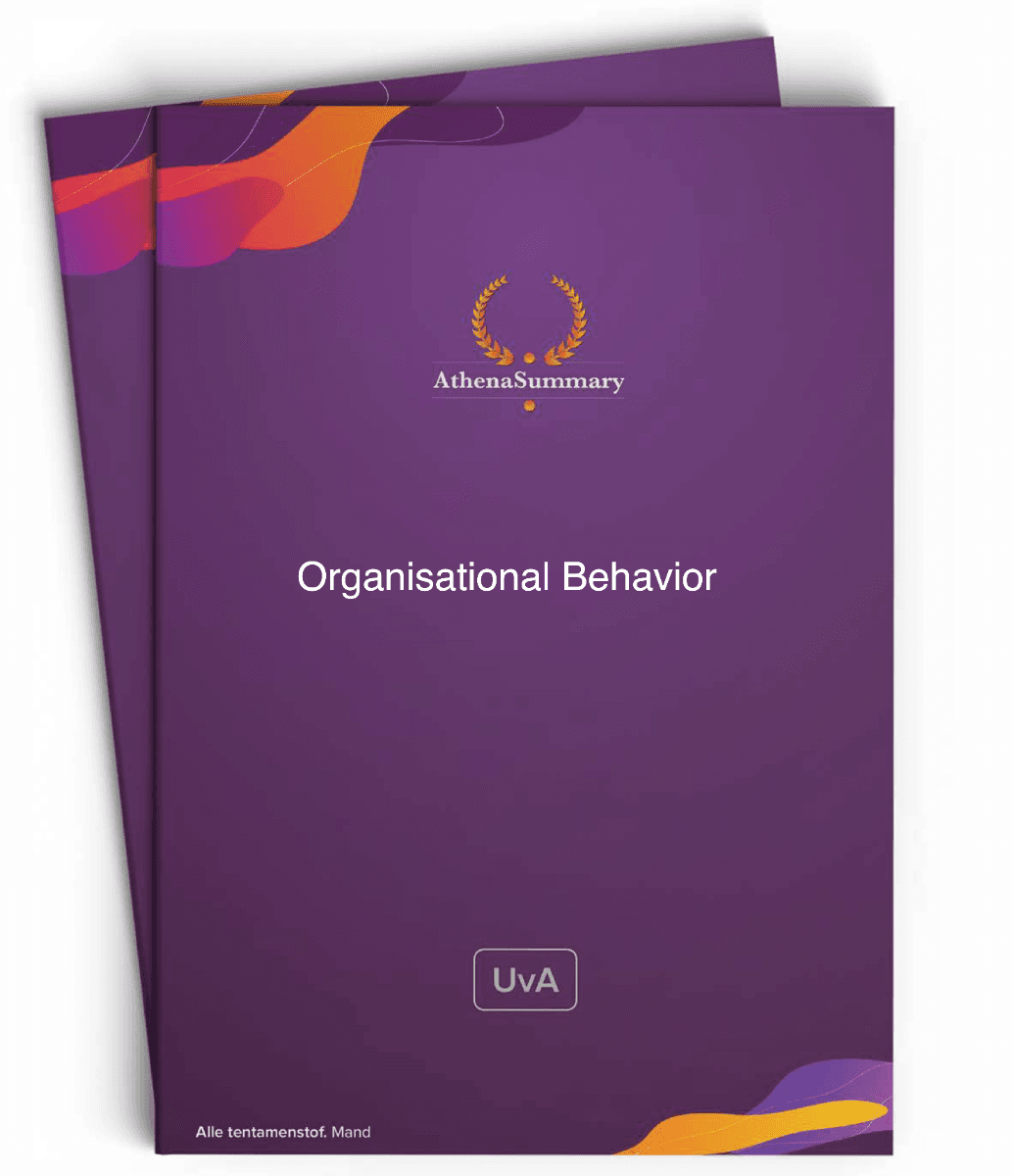 Literature Summary: Organisational Behaviour BA 23/24