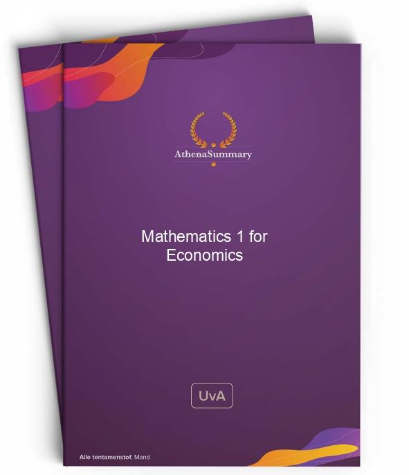 Literature Summary: Mathematics 1 for Economics 