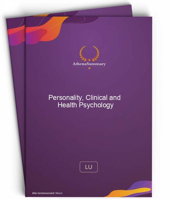 Literature Summary - Personality, Clinical and Health Psychology