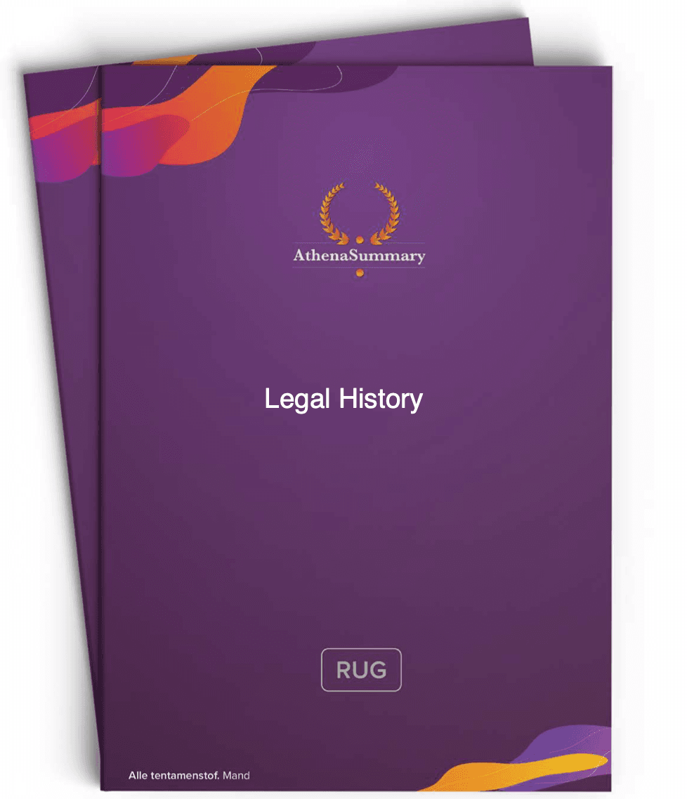 Literature Summary Legal History