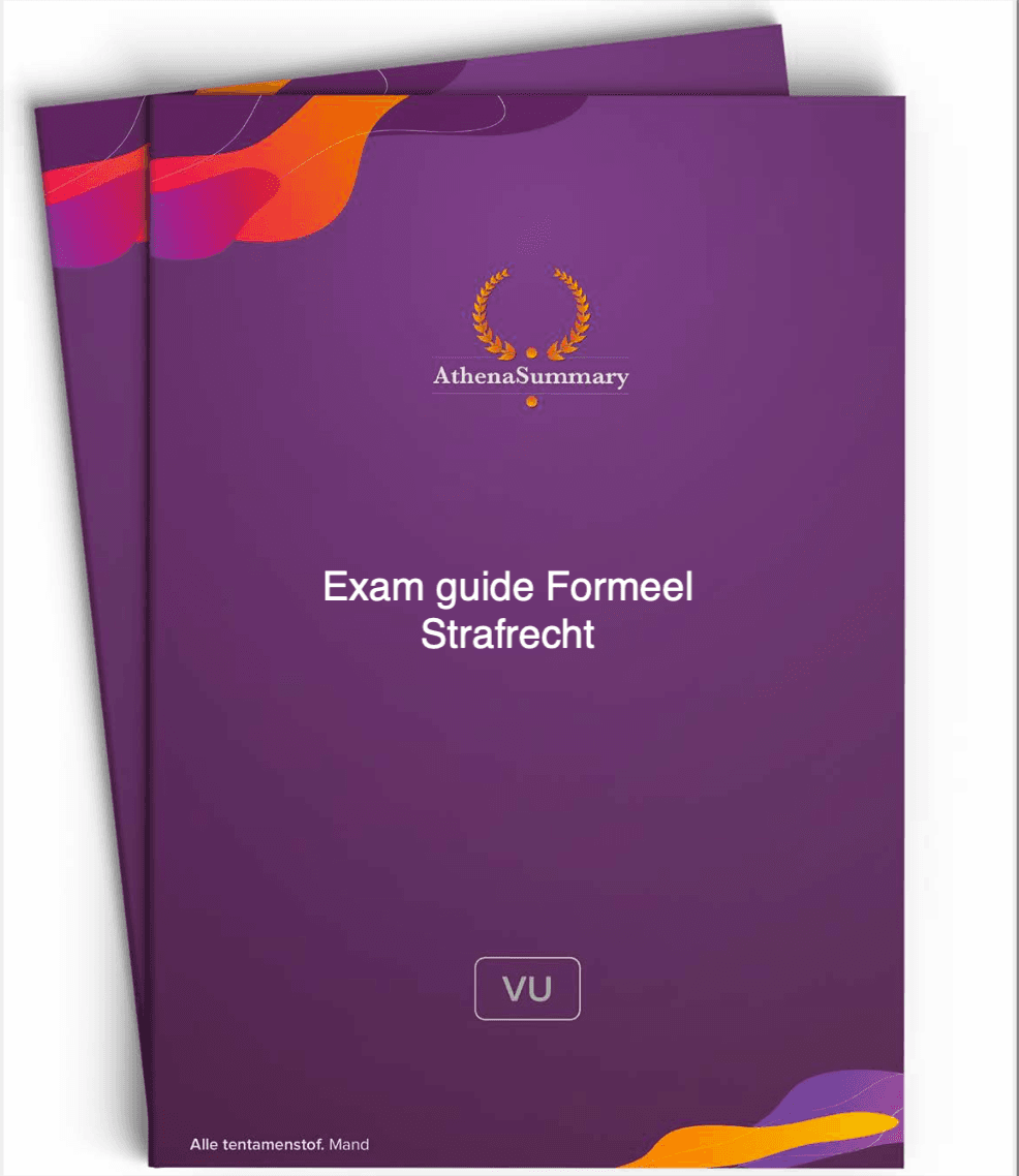 Exam guide - Formeel Strafrecht 