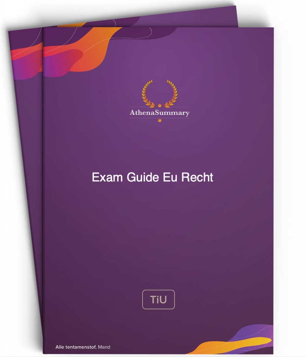 EU Recht - Exam Guide EU Recht - Exam Guide