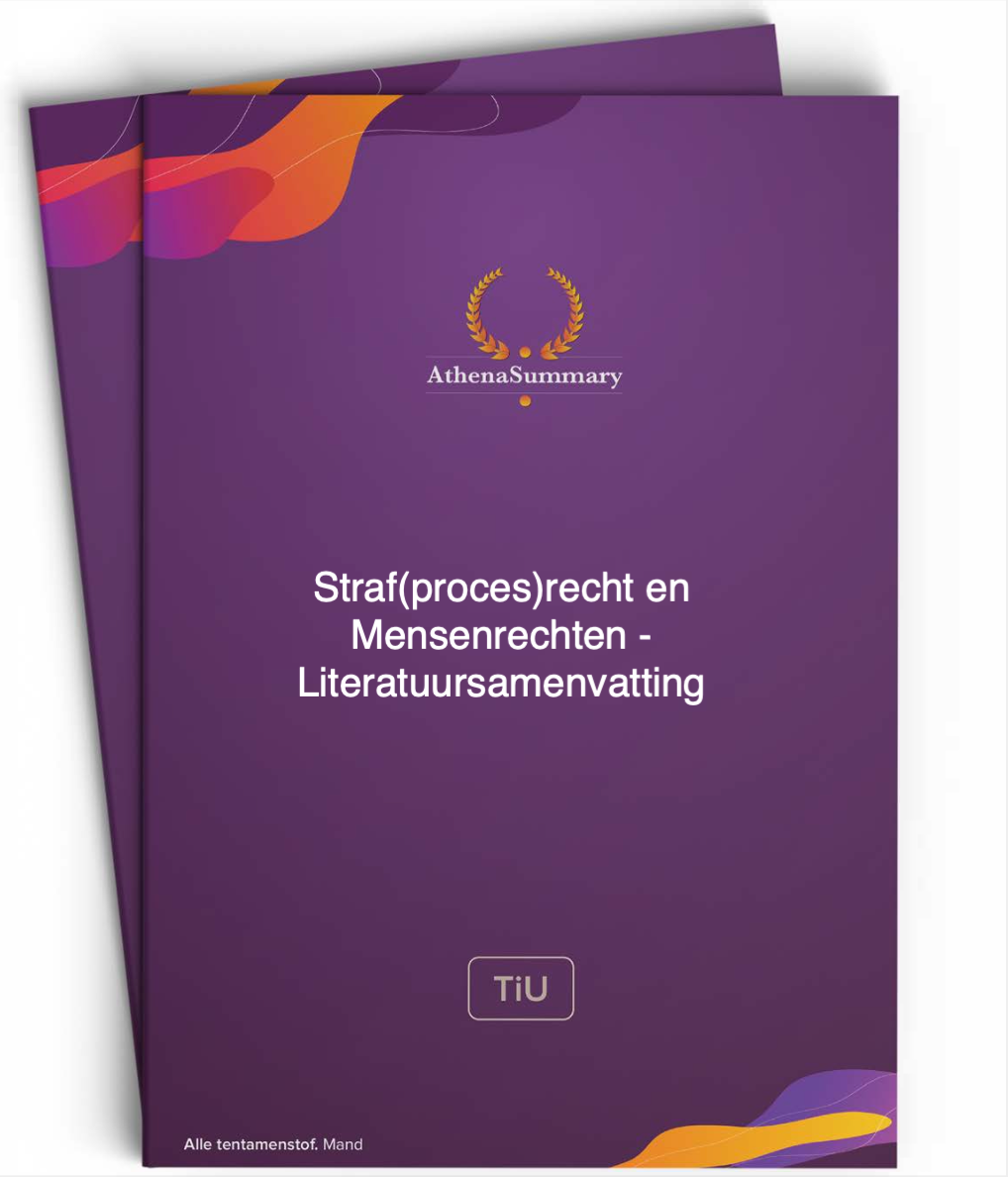 Straf(proces)recht en Mensenrechten - Literatuursamenvatting