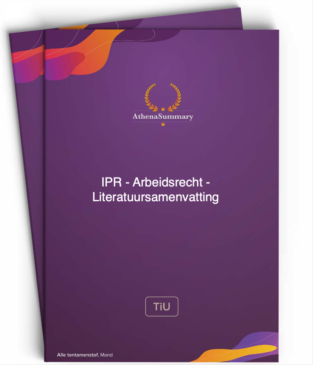 IPR - Arbeidsrecht - Literatuursamenvatting