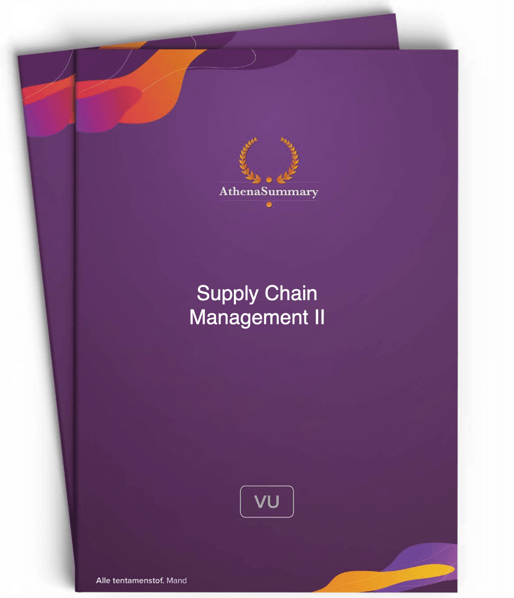 Literatuursamenvatting: Supply Chain Management II