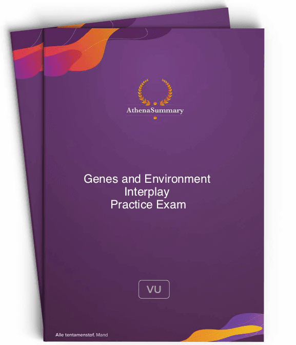 Practice Exam - Genes and Environment Interplay 23/24