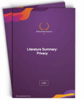 Literature Summary - Privacy