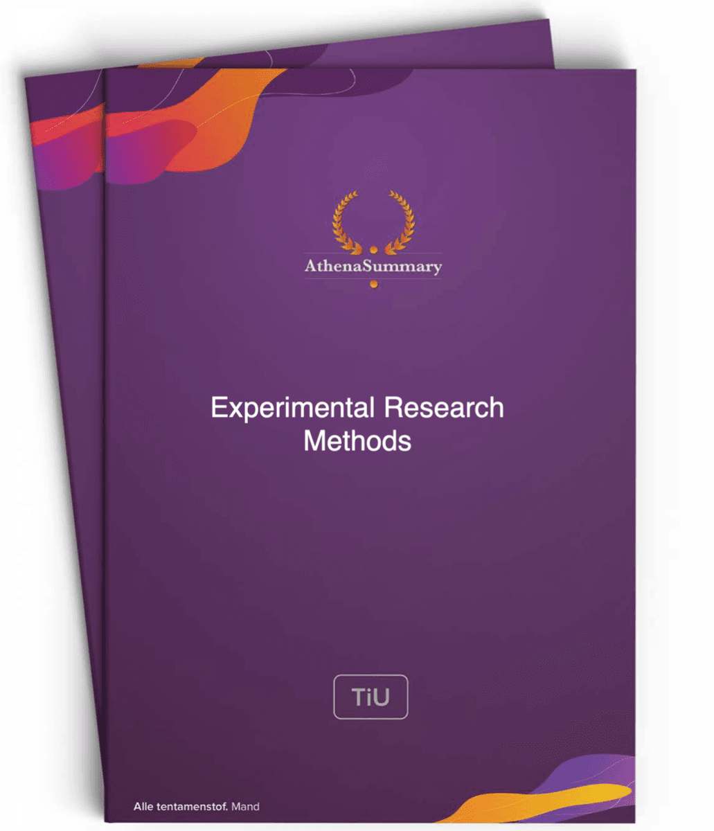 Literature & Lecture Summary: Experimental Research Methods