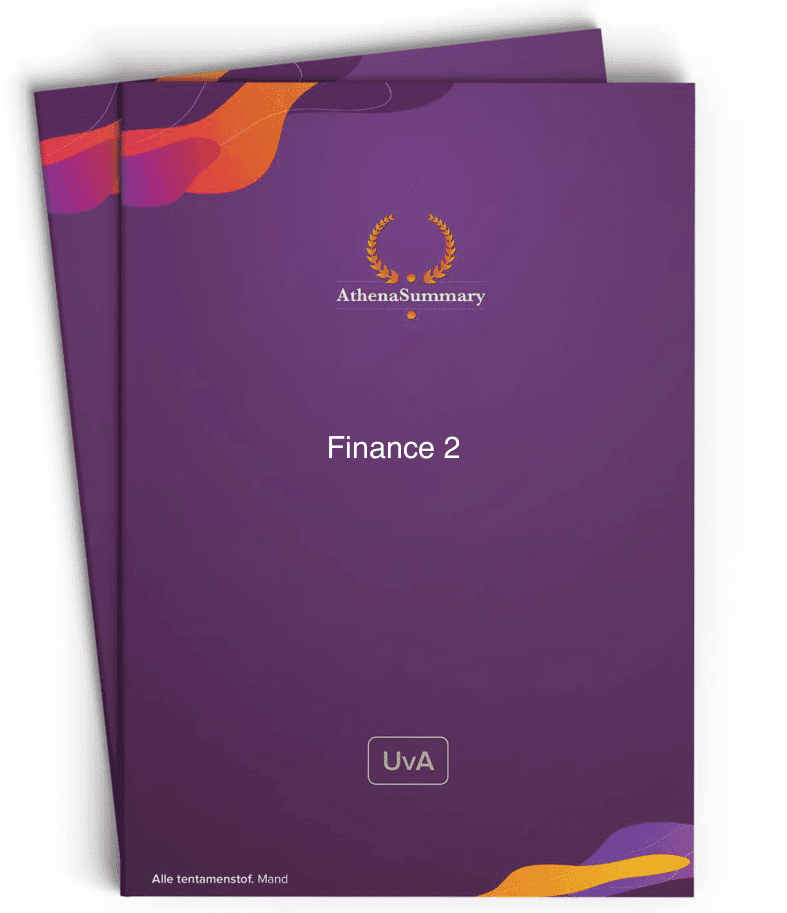 Literature Summary: Finance 2