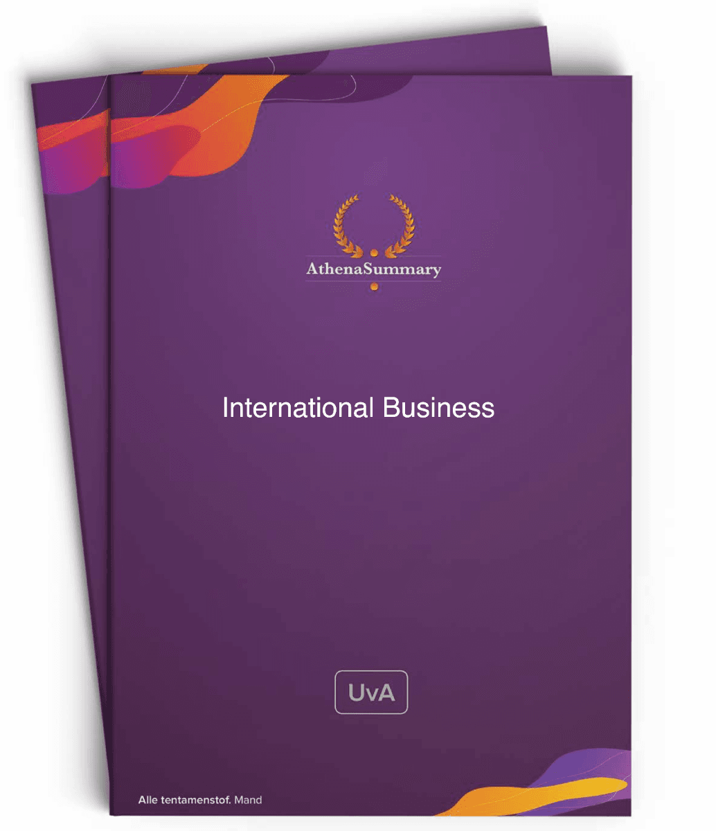 Literature Summary: International Business BA 23/24