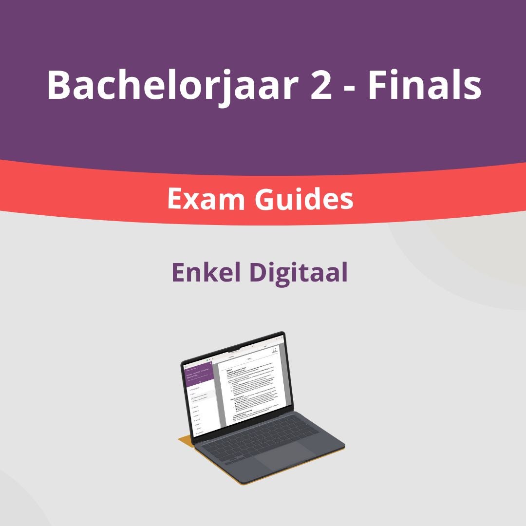 Bundel Exam Guides Jaar 2 - Semester 1 - Digitaal Bundel Exam Guides Jaar 2 - Semester 1 - Digitaal